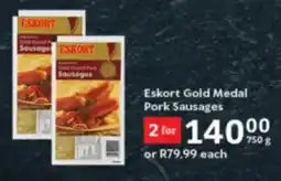 Oxford Freshmarket Eskort Gold Medal Pork Sausages offer
