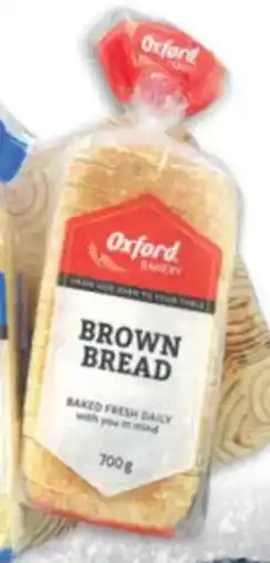 Oxford Freshmarket Oxford Sliced/ Unsliced Brown Bread offer