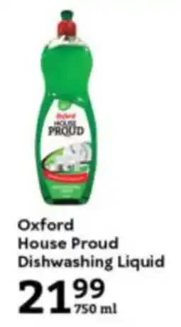 Oxford Freshmarket Oxford House Proud Dishwashing Liquid offer