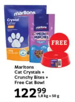 Oxford Freshmarket Marltons Cat Crystals + Crunchy Bites + Free Cat Bowl offer