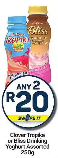 Pick n Pay Clover Tropika or Bliss Drinking Yoghurt Assorted offer