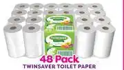 Mambo's Plastics Warehouse Twinsaver Toilet Paper 1 Ply 500 Sheets 48 Pack offer
