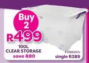 Mambo's Plastics Warehouse Clear Storage 100L-Each offer