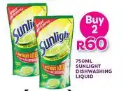 Mambo's Plastics Warehouse Sunlight Dishwashing Liquid-For 2 x 750ml offer