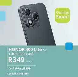 Cellucity HONOR 400 Lite 5G offer