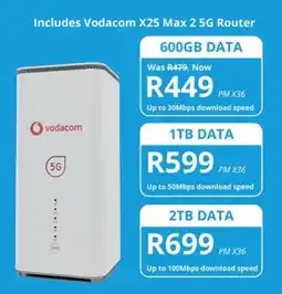 Cellucity Vodacom X25 Max 2 5G Router offer