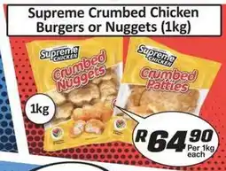 Chester Butcheries Supreme Crumbed Chicken Burgers or Nuggets offer
