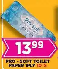 Goal Supermarket Pro-soft toilet paper 1ply offer