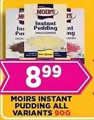 Goal Supermarket Moirs instant pudding all variants offer
