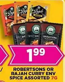 Goal Supermarket Robertsons or rajah curry env spice assorted offer