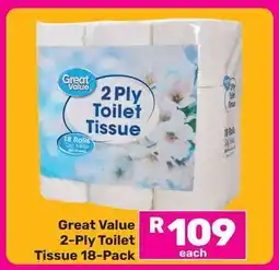 Game Great Value 2-Ply Toilet Tissue offer
