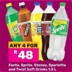 Game Fanta, Sprite, Stoney, Sparletta and Twist Soft Drinks offer