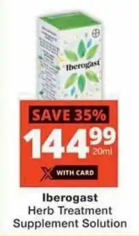 Checkers Hyper Iberogast Herb Treatment Supplement Solution offer