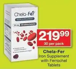Checkers Hyper Chela-Fer Iron Supplement with Ferrochel Tablets offer