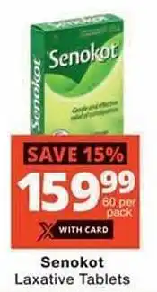 Checkers Hyper Senokot Laxative Tablets offer