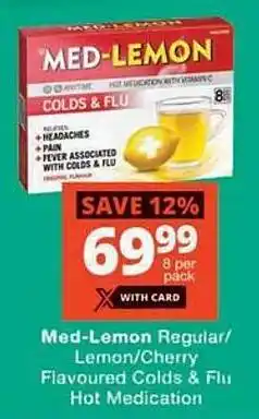 Checkers Hyper Med-Lemon Regular/ Lemon/Cherry Flavoured Colds & Flu Hot Medication offer