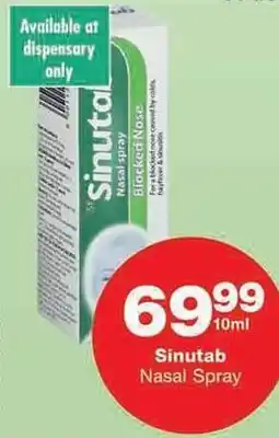 Checkers Hyper Sinutab Nasal Spray offer