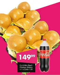 Save Hyper Mini Beef/ Chicken Sliders + Coke offer