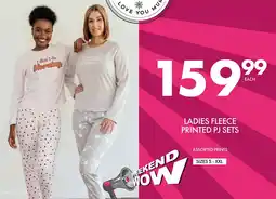 Save Hyper Ladies Fleece Printed PJ Sets offer