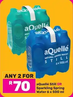 Game aQuellé Still OR Sparkling Spring Water offer