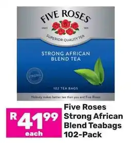 Game Five Roses Strong African Blend Teabags offer