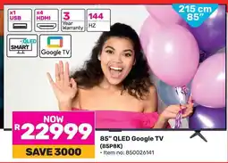 Game TCL 85" QLED Google TV offer