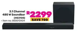 Game Hisense 3.1 Channel 480 W Soundbar offer