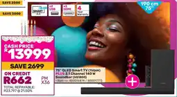 Game Hisense 75" QLED Smart TV (75Q6N) PLUS 2.1 Channel 140 W Soundbar offer