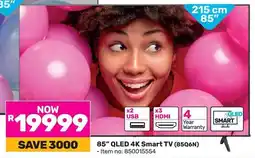 Game Hisense 85" QLED 4K Smart TV offer