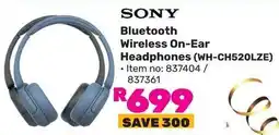 Game SONY Bluetooth Wireless On-Ear Headphones offer