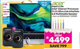 Game Acer Aspire Lite Intel Celeron Processor PLUS Ultra Link Interfoto 2.0 Multimedia Speaker offer