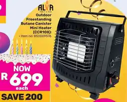 Game ALVA Outdoor Freestanding Butane Canister Mini Heater offer