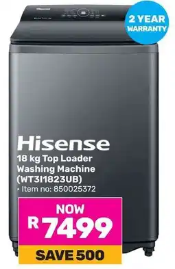 Game Hisense Top Loader Washing Machine offer