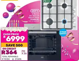 Game DEFY 4-Burner Gas Hob and Electric Oven offer