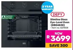Game DEFY Slimline Glass Eye-Level Oven offer