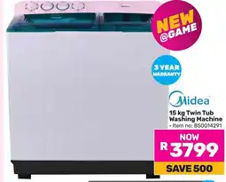 Game Midea Twin Tub Washing Machine offer
