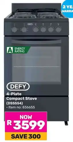 Game DEFY 4-Plate Compact Stove offer