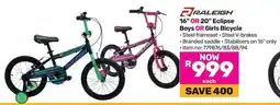 Game RALEIGH Eclipse Boys OR Girls Bicycle offer