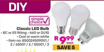 Game Simple Choice Classic LED Bulb offer