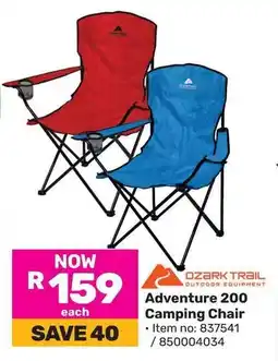 Game OZARK TRAIL Adventure 200 Camping Chair offer
