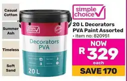Game Simple Choice Decorators PVA Paint Assorted offer