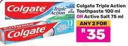 Game Colgate Triple Action Toothpaste OR Active Salt offer