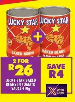 Shoprite LUCKY STAR BAKED BEANS IN TOMATO SAUCE 410g offer