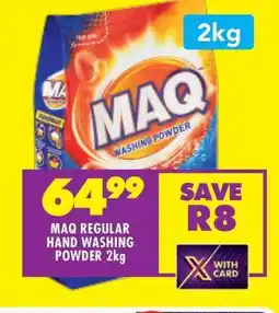Shoprite MAQ Regular Hand Washing Powder 2kg offer