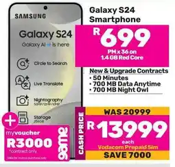 Game SAMSUNG Galaxy S24 Smartphone offer