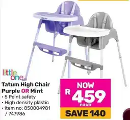Game Little One Tatum High Chair Purple OR Mint offer