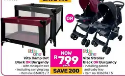 Game Little One Vito Camp Cot Black OR Burgandy OR Vito Stroller Black OR Burgandy offer