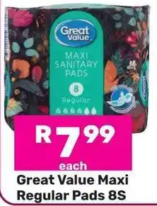 Game Great Value Maxi Regular Pads offer