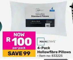 Game MAINSTAYS Hollowfibre Pillows offer