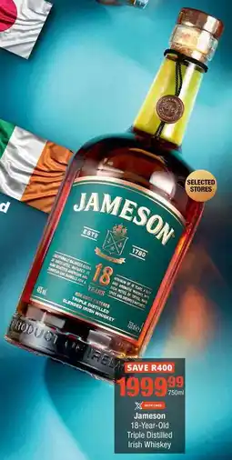 Checkers Jameson 18-Year-Old Triple Distilled Irish Whiskey offer